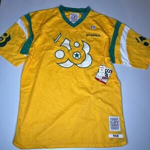 Mecca USA Portland Top Tonka 1968 Jersey Yellow Green XL NWT Vintage Hip Hop y2k